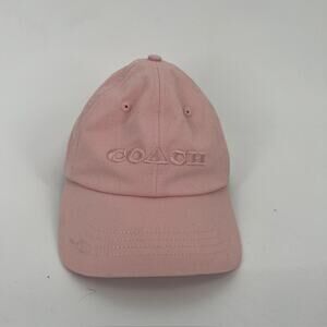 Coach Embroidered Logo Women's Baseball Hat In Light Pink/Blush